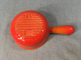 MCM Le Creuset Red-Orange Enameled Cast Iron #14 Pot