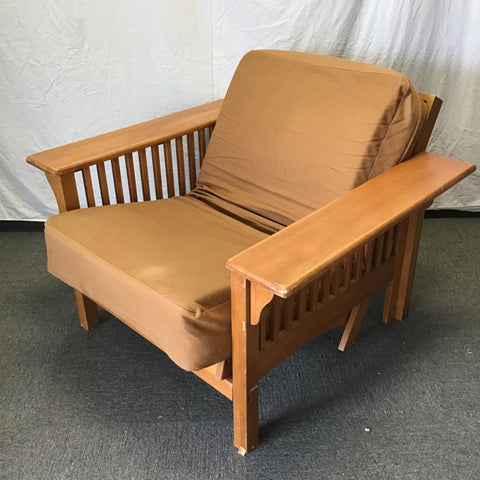 Modern Mission Solid Maple Futon Chair