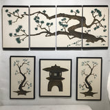 7pc East Asian Wall-Hanging Art Set