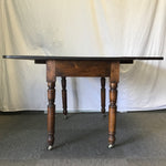 Vintage Solid Oak Drop-Leaf Dining Table