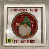 Eltimar Design Framed "Hangin-with-my-Gnomies" Upcycled Mixed Media 3D-Artwork