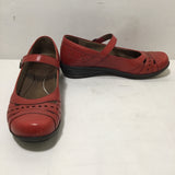 Dansko "Matilda" Red Vegan Leather Blockheel Mary Janes