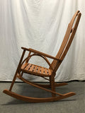 Solid Oak Bent- & Slat-Wood Rocking Chair