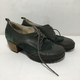 Jambu Green Leather "San-Fran" Heels