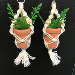 String Greens XS Mini Faux Maidenhair Fern Earrings