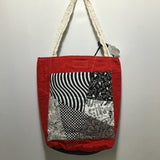 Adriana Cárdenas B. Handmade "Rojo, Negro y Blanco" Quilted Bag