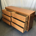 Modern Wolfcraft Amish Made Solid & Veneer Oak 6-Drawer Dresser