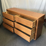 Modern Wolfcraft Amish Made Solid & Veneer Oak 6-Drawer Dresser