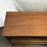 Vintage Sligh Walnut Veneer 4-Tier Shelf