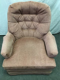 Vintage Pink Upholstered Swivel Rocking Chair