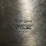 Vintage Cellini Craft Handwrought Sterling "ELR" Tray