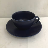 Arabia of Finland Blue Ceramic Mug & Saucer
