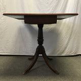 Vintage Blue-Painted Mahogany Veneer Flip-Top Dining Table