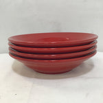 Set of 4 Fun Factory Red Dinner Bowls