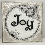 Eltimar Design "Joy" Holiday Artwork on White Wood Board