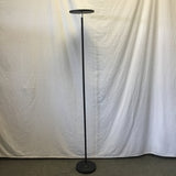 Contemporary Black Metal Torchier & Reading Light Floor Lamp