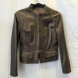 Nicola Berti Brown Leather Jacket