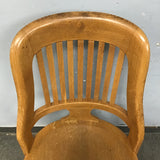 Vintage Gunlocke Solid Oak Rolling Office Chair