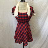 2pc Mindy Malone Red & Blue Plaid Junior's Dress & Jacket Set