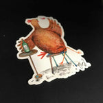 Cruz Illustrations "Pollo Loves Wine" Sticker