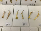 Rustic Petal Gold Metal Mixed Tools Earrings