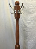 Modern Arts & Crafts Solid Tropical Wood 8-Hook Coat Tree