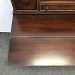 Vintage Mahogany Veneer 2-Drawer Railroad Writing Desk