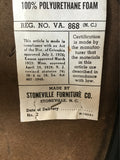 Vintage MCM Stoneville Lucite & Vinyl Swivel Accent Chair