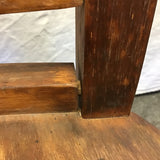 Vintage Solid Oak Slat-Back Banker's Office Chair