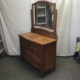 Vintage Craftsman Solid Oak 4-Drawer Dresser