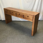 Modern Hand Crafted Solid Chinese Elm 4-Drawer Sofa Table