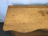 Antique Craftsman Solid American Chestnut 4-Drawer Dresser