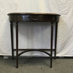 Vintage Solid Mahogany Half-Circle Side Table