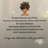 Cruz Illustrations "Otto Feels Like Carlotta" 5x7 Signed Art Print
