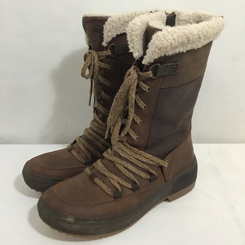 Merrell "Haven" Brown Leather Mid-Calf Boot