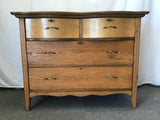 Antique Craftsman Solid American Chestnut 4-Drawer Dresser