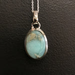 Double Star Larimar & Sterling Silver Pendant Necklace