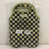 New In Package! Mackenzie-Childs Courtly Check Double Wine Tote