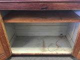 Vintage Solid Cedar 1-Cabinet Copper-Basin Dry Sink