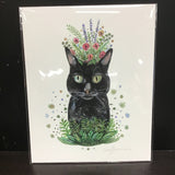 Cruz Illustrations "Black Cat" 8x10 Signed Art Print