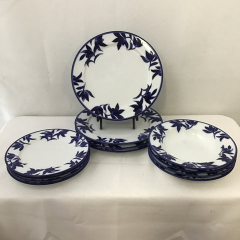 12pc Service for 4 Pier 1 Blue & White "Ming" Dish Set