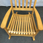 Vintage Solid Oak Arrow-Back Rocking Chair