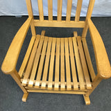 Vintage Solid Oak Arrow-Back Rocking Chair