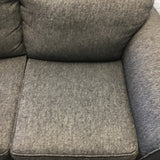 Modern Hughes Furn. Grey Upholstered 2-Cushion Loveseat