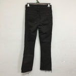 Mother The Insider Crop Step Fray Black Jeans