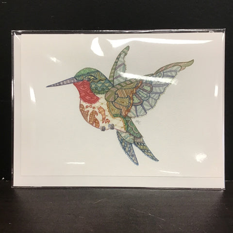 Marika Chew "Ruby-throated Hummingbird" Greeting Card