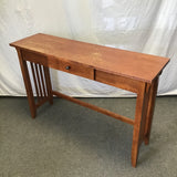 Modern Mission Oak Veneer 1-Drawer Sofa Table