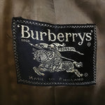 Vintage Burberrys' Off-White & Black Plaid Wool Long Coat