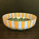 Signed Mackenzie-Childs Inspired Green Painted Bowl