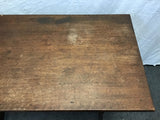 Antique Victorian Turned Solid Walnut Trestle Side Table